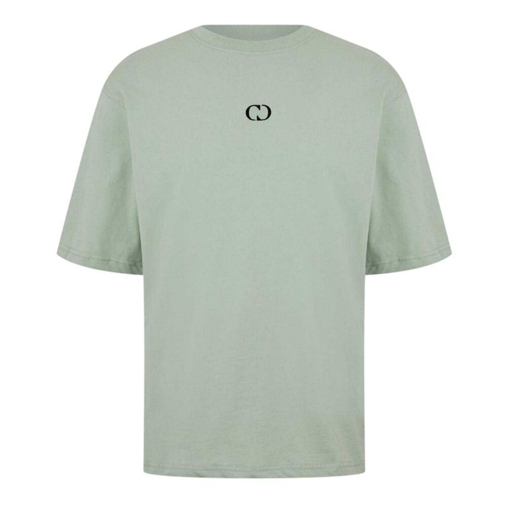 Criminal Damage Mens Back Print Regular T-Shirt / Light Sage